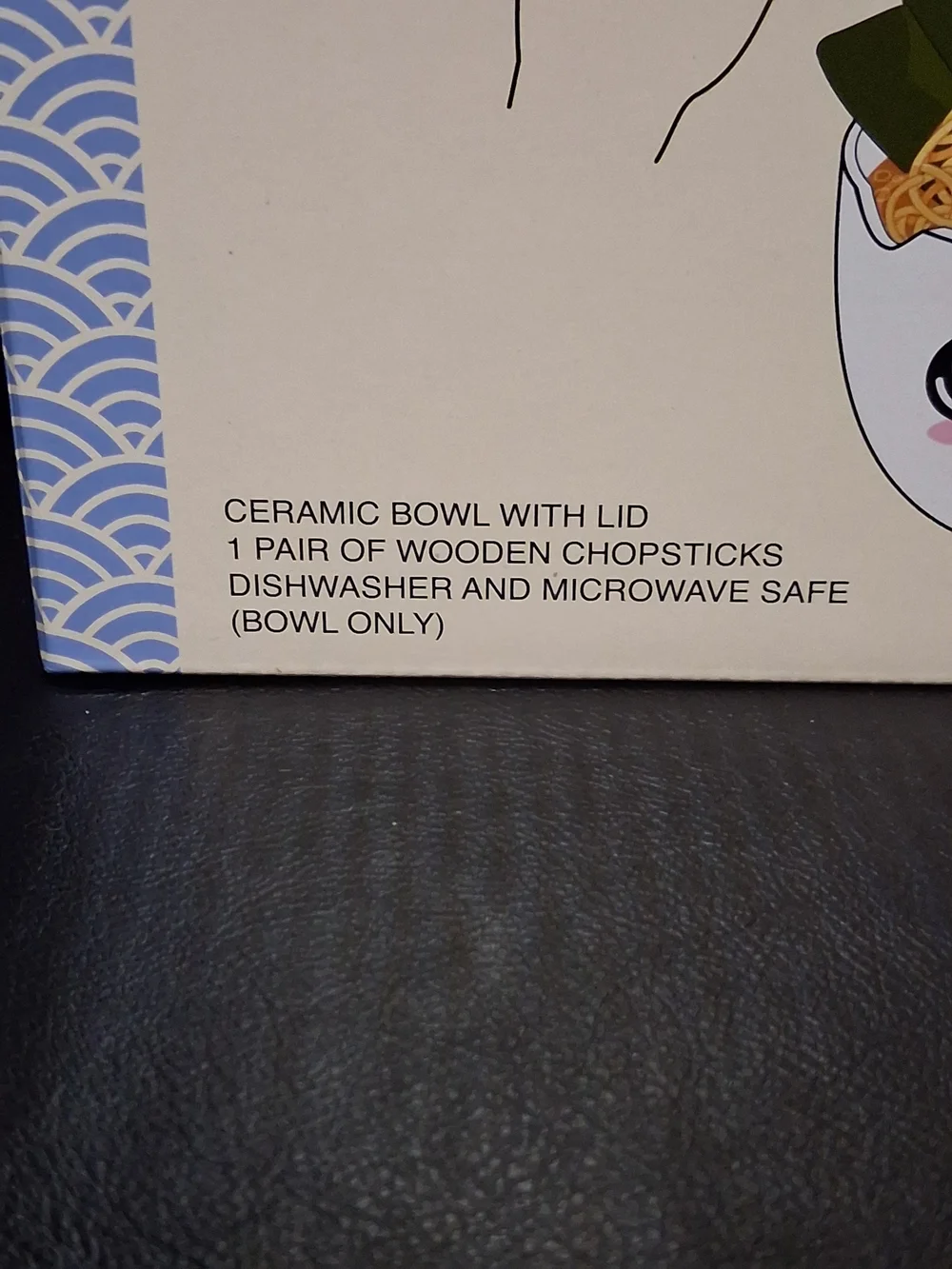 Mad Engine Ceramic Noodle Bowl with Lid & Chopsticks